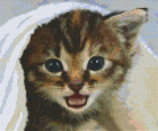 Kitten 1 Six [6] Baseplate PixleHobby Mini-mosaic Art Kits